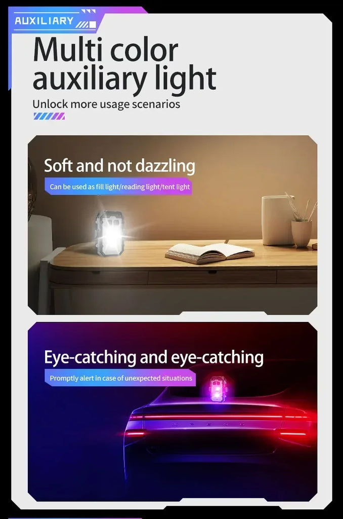 Mini LED Keychain Light Portable Magnetic EDC Flashlight Outdoor Camping Fishing Emergency Work Hat Clip Lamp With FingertipGyro