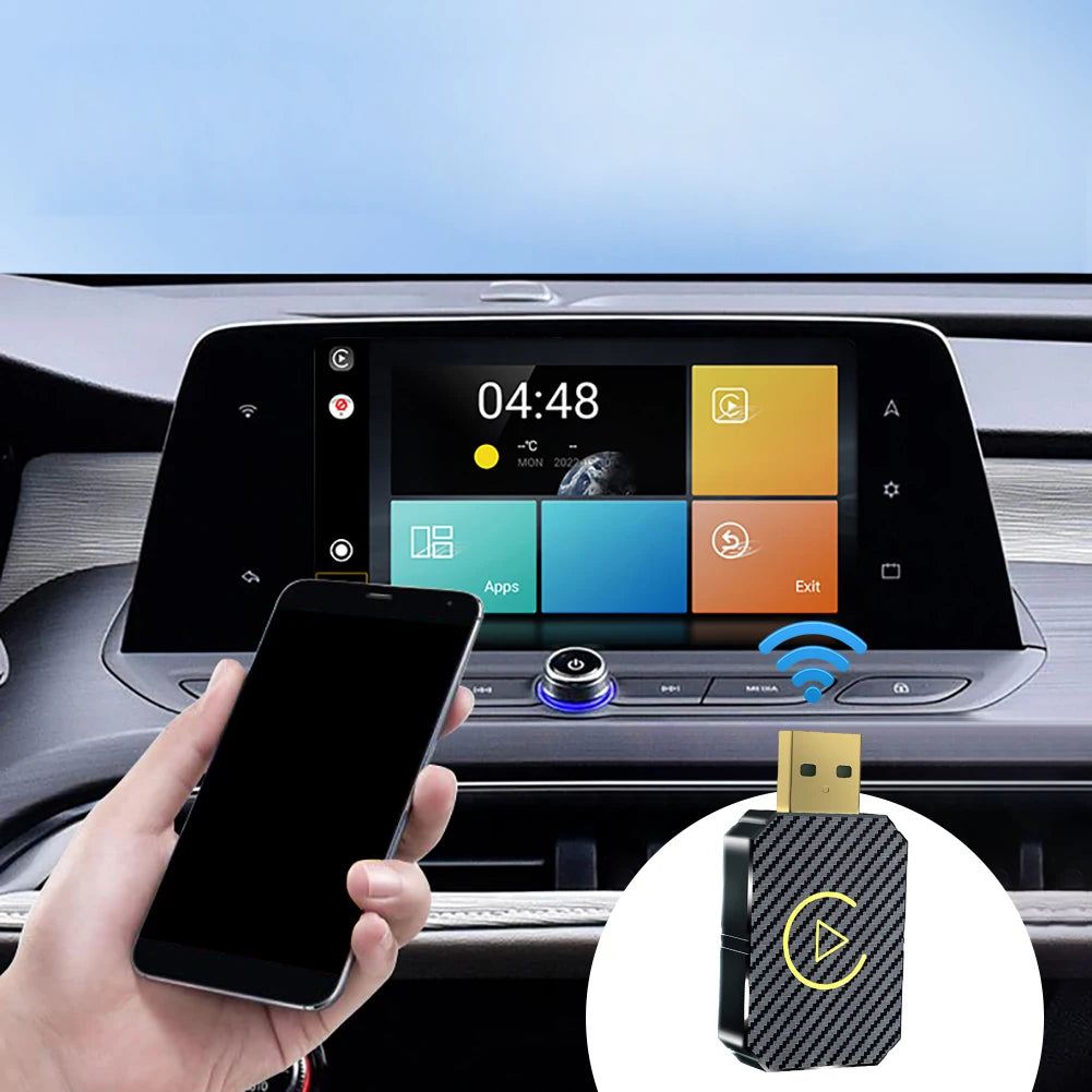 ﻿ 1-5Pcs 2in1 MINI Q1M Wireless CarPlay Android Auto Adapter BT5.0 WiFi Fast Connection Wireless Adapter Smart Mini Box USB