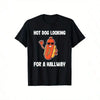 Men's Cotton T-Shirt With Hot Dog Printed, Casual Short Sleeve Round Neck Tee, Soft Comfortable Top