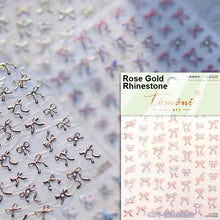 Load image into Gallery viewer, Lovely Gold Silver Black White Line Bowknot 3D Self Adhesive Nail Art Decorations Stickers Ribbon Cute Manicure Decals Wholesale