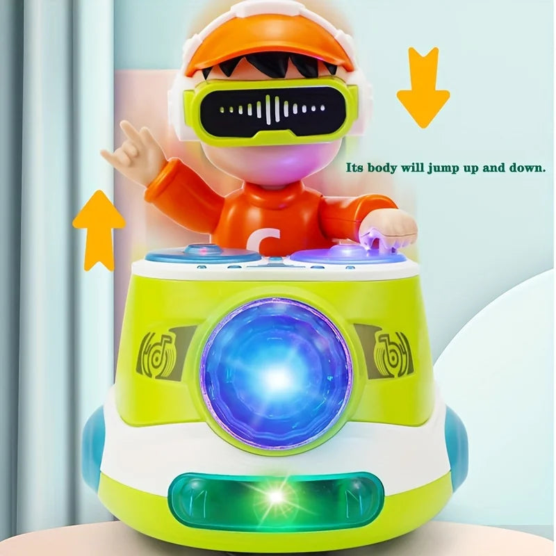 Electric Dancing DJ Boy Toy Will Turn Turn Music Lighted Toys Rock DJ Playing Electronic Music Boy Thanksgiving Halloween Gifts