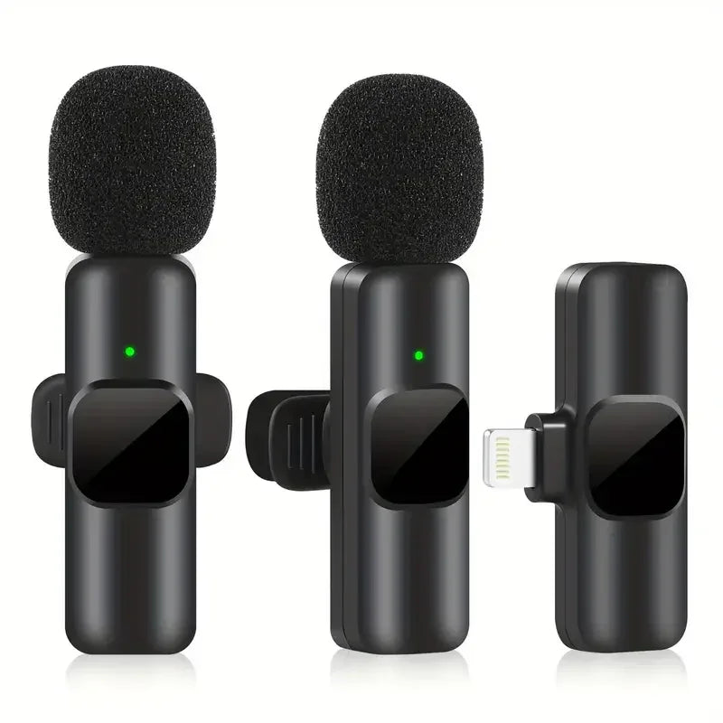 New Wireless Lavalier Microphone Portable Audio Video Recording Mini Microphone for iPhone ios Live Gaming Phone