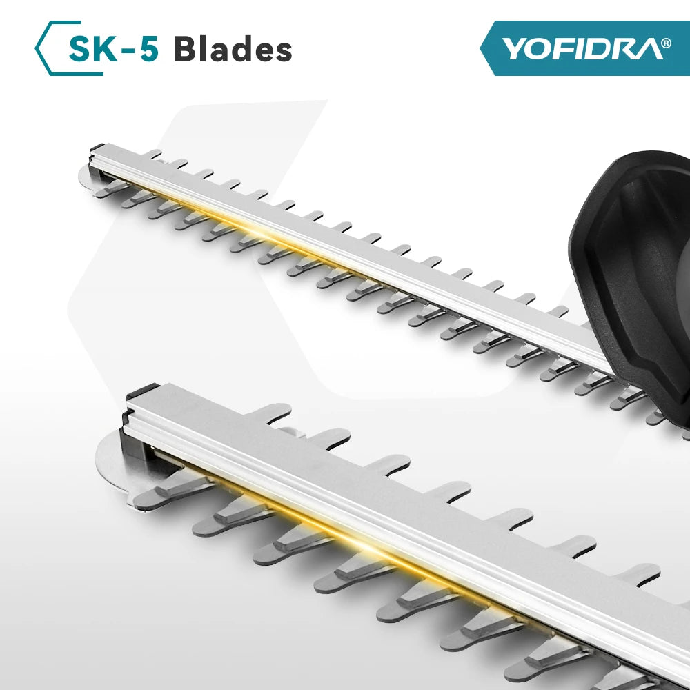 YOFIDRA 2000W Electric Hedge Trimmer Lawn Mower Cordless Household Garden  Shrub Weeding Pruning Tools For Makita Battery Pin