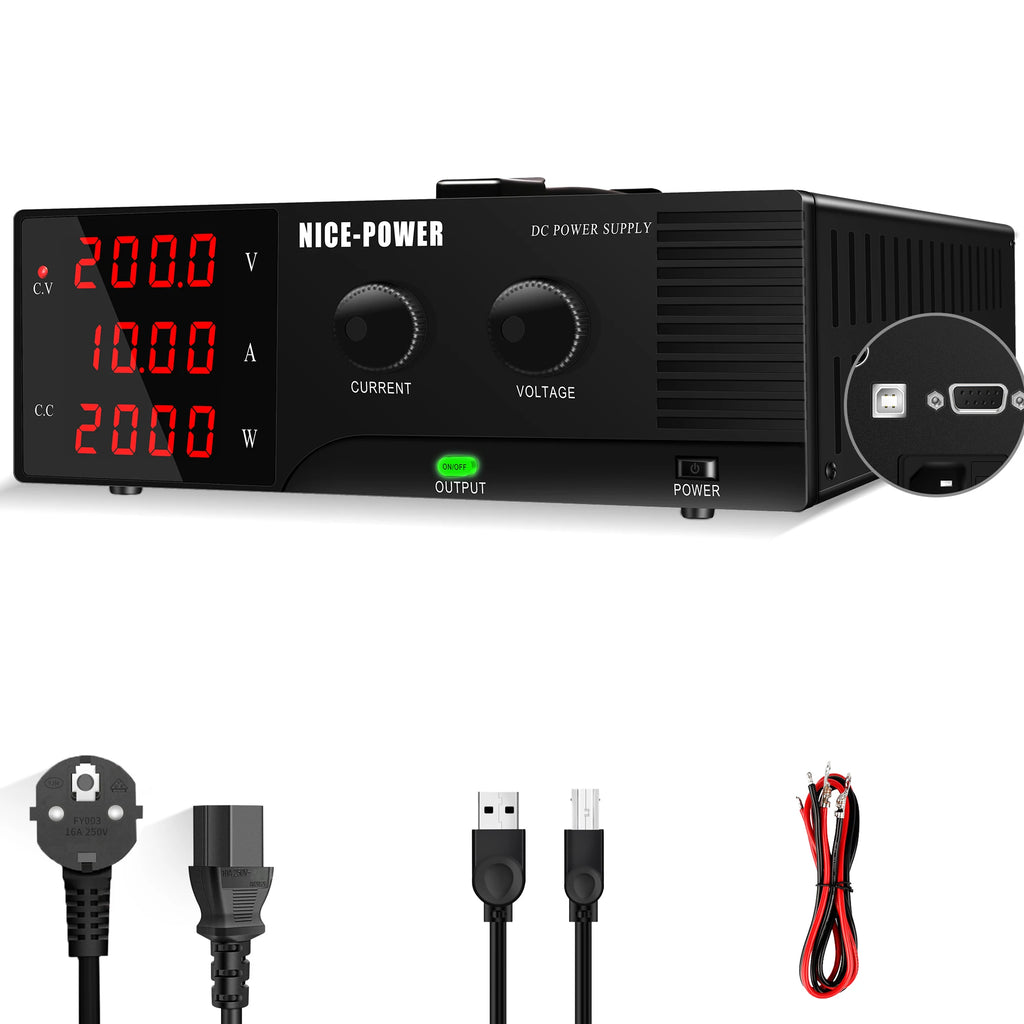 NICE-POWER DC Power Supply Variable 60V 50A, 1200W-3000W High Power Benchtop Power Supply Adjustable Switching Voltage Regulator