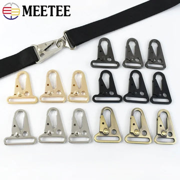 2/4/10Pcs Meetee 25/32/38mm Metal Buckles Bag Strap Snap Trigger Hook Dog Collar Clasp Carabiner Buckle DIY Hardware Accessories