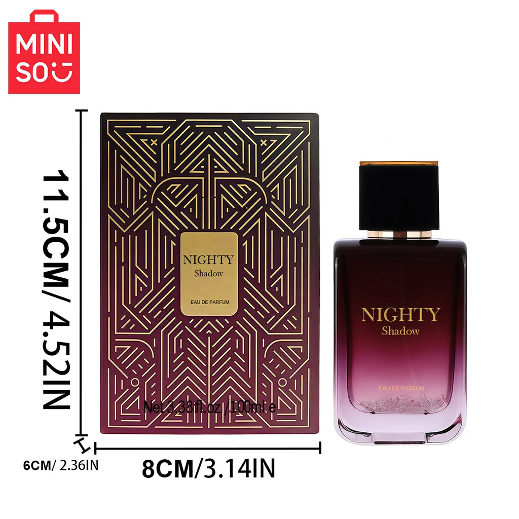 MINISO NIGHTY SHADOW Women Perfume Original Luxury Floral Eau De Parfum Designer Fragrance For Woman Body Spray 100ML