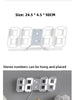 3D LED Wall Clock: Modern Digital Design with Nightlight & Luminous Alarm for Living Room Decor