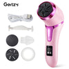 Rechargeable three head electric scab remover with chip removal vacuum cleaner, portable foot repair kit, LED display screen