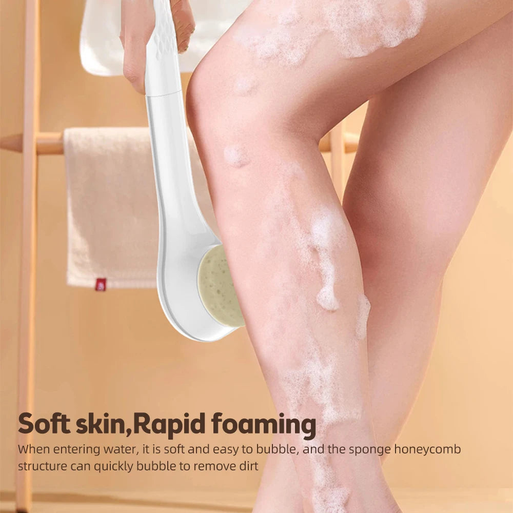 Electric shower brush, rechargeable, waterproof IPX7, 3-speed 6-in-1, wireless shower brush head, lazy scrubbing tool