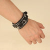 Punk Hip Hop Rock PU Leather Bracelet Unisex Trendy Chain Skull Pentagram Rivet Bracelet Party Jewelry Accessories