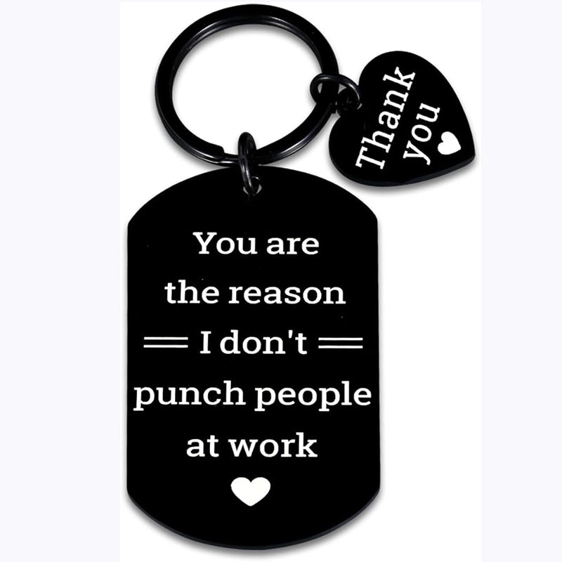 Thank You Appreciation Best Friend Gift for Women Work Bestie Funny Coworker Keychain for Retirement Leaving Farewell Colleagues