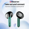 Fone De Ouvido Monster XKT16 TWS Bluetooth 5.3 Sem Fio Estéreo