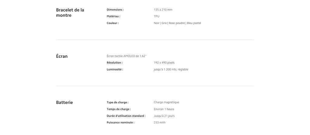 Xiaomi France | Xiaomi Smart Band 9, very endable up to 21 days of battery life, large screen AMOLED "1,62 nits