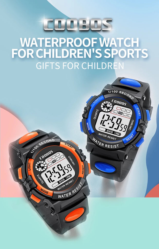 Sports Kids Watches Fashion LED Digital Watches for Children Silicone Strap Waterproof Luminous Girls Boys Clock Gift reloj niNo