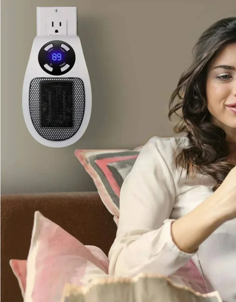 Portable Heater Electric Heater Plug-in Room Heater Home Appliance Heating Furnace Mini Radiator Remote Heating 500W