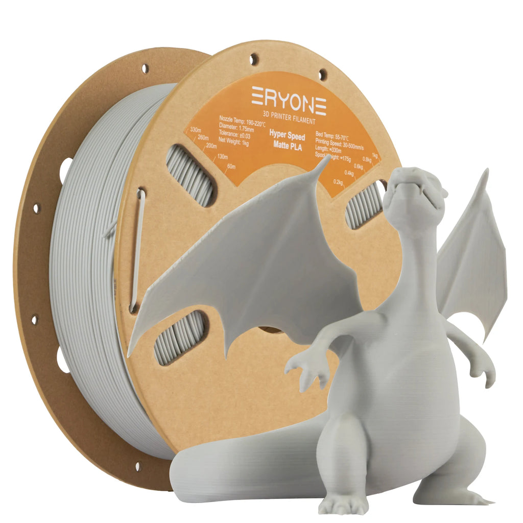 ERYONE Hyper Speed Matte PLA Filament 1KG 1.75mm ±0.03mm High Quality No Bubble Filament Neat Winding For 3D Printer New Arrival