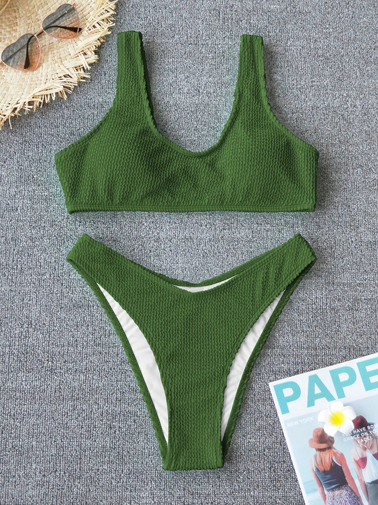 Sexy Bikini 2025 Swimsuit Women Swimwear Push Up Bikini Set Thong Brazilian Bathing Suit Beach Wear Biquini Bather Female