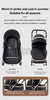 Luxurious 3 in 1 Baby Stroller Portable Travel Baby Carriage Folding Prams Aluminum Frame High Landscape Car for Newborn Baby BLACK