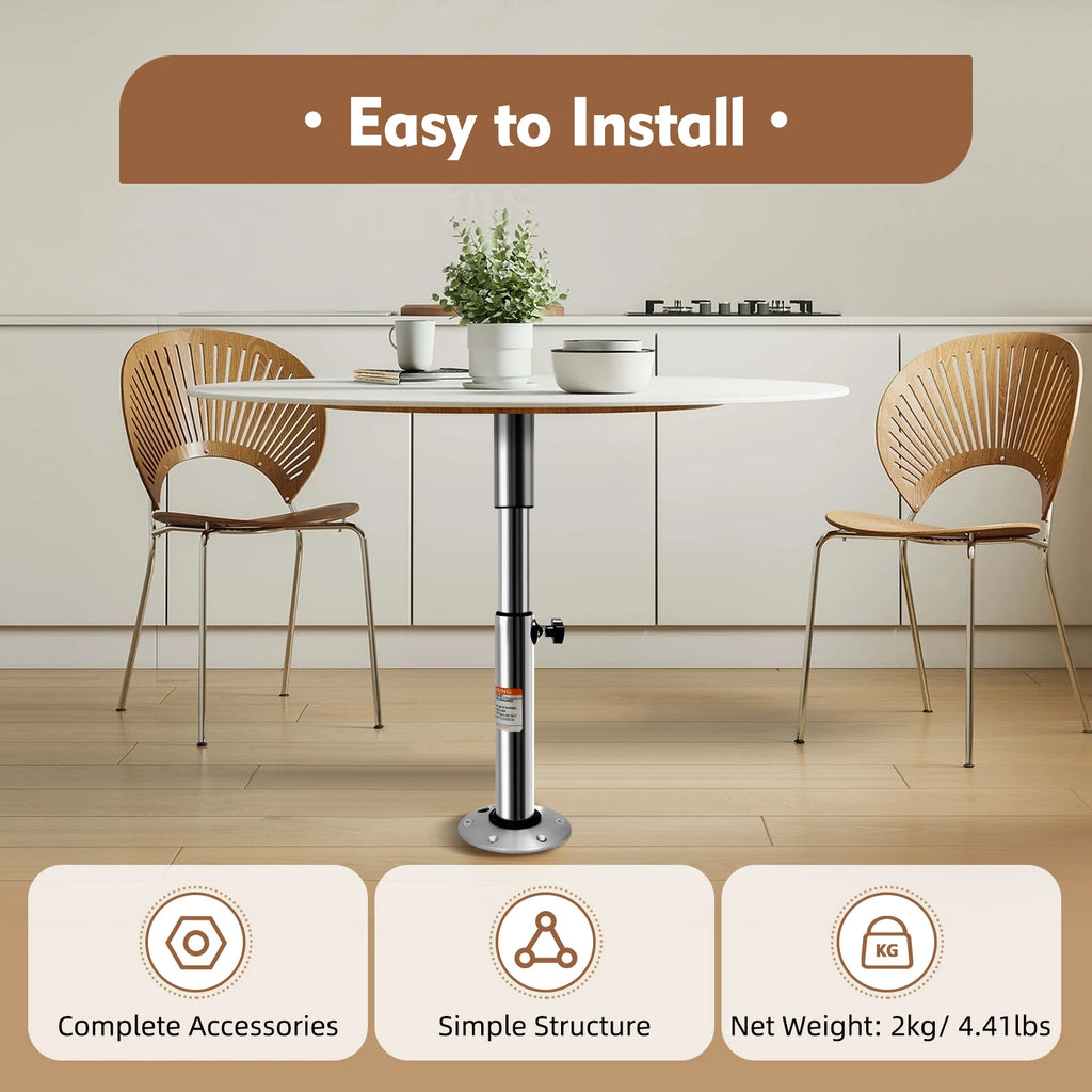 Adjustable Table Leg Rv Table Base Stand Motorhome Aluminum Table Stand 56-72cm For Workrooms, Kitchens Or Cabs, Etc