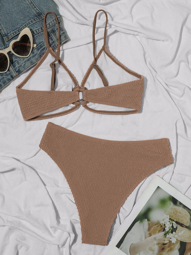 Sexy Bikini 2025 Swimsuit Women Swimwear Adjustable Bikini Set Thong Brazilian Bathing Suit Beach Wear Biquini Bather Female