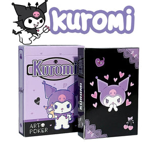 Sanrio Playing Cards Kuromi Poker Cards Anime Cartoon Paper Deck of Cards for Games Parties Collection and Gifts