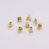 100pcs/lot Gold Post Nuts Silicon Stud Earring Back Blocked Ear Plugging For Earrings Stoppers Jewelry Making Accessories