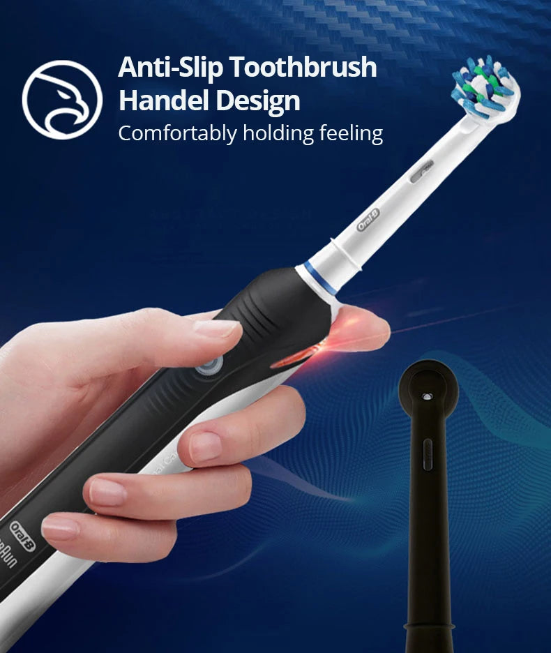 Oral B Pro 4000 Electric Toothbrush Rechargeable 3D Visible Pressure Sensor 4 Modes Sonic Tooth Brush for Adults Oral Cleaning