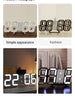 3D LED Wall Clock: Modern Digital Design with Nightlight & Luminous Alarm for Living Room Decor