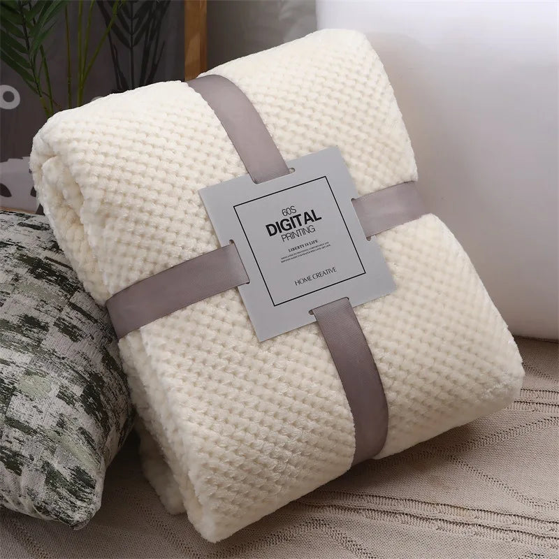New Winter Blanket Home Warm Office Lunch Break Blanket Sofa Cover Bedspread Travel Blanket  Thick Warm Bedsheet Shawl Alanket