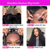 Deep Wave Glueless Wig Human Hair Ready To Wear And Go PrePlucked For Women Precut 6x4 Closure Curly Lace Front Wigs On Sale