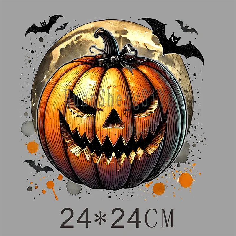 Ironed Sticker Clothing DTF Thanksgiving Halloween Fashion T-shirt Hoodie DIY Jacket Patch Is Waterproof