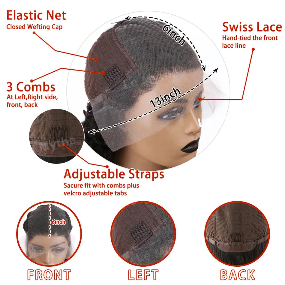 250 Density Straight 13x6 HD Black Lace Frontal Wigs 5x5 Glueless 30 40 Inch 13x4 Lace Front Human Hair Wig Bone Closure Wear Go