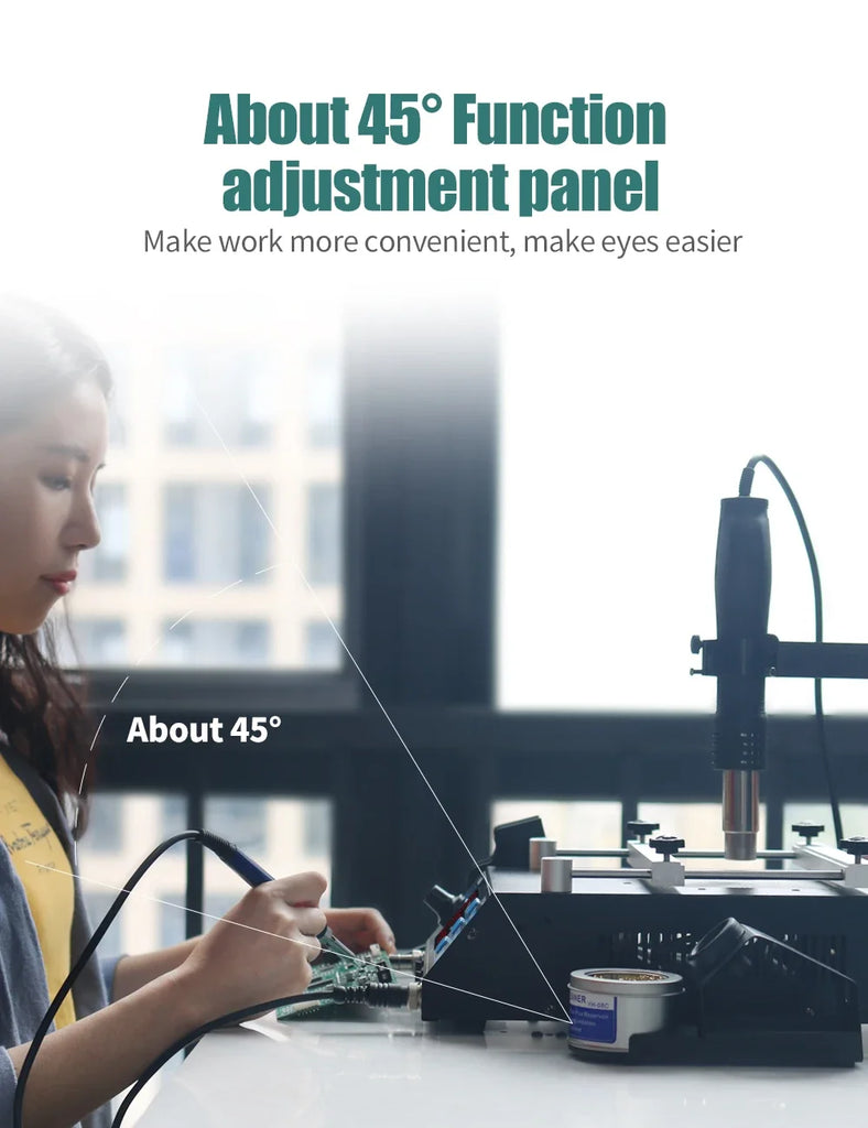 YIHUA 853AAA Preheating Rework Soldering Station 3in 1 Hot Air Gun Soldering Iron Welding Repair Tools BGA Desoldering Stations