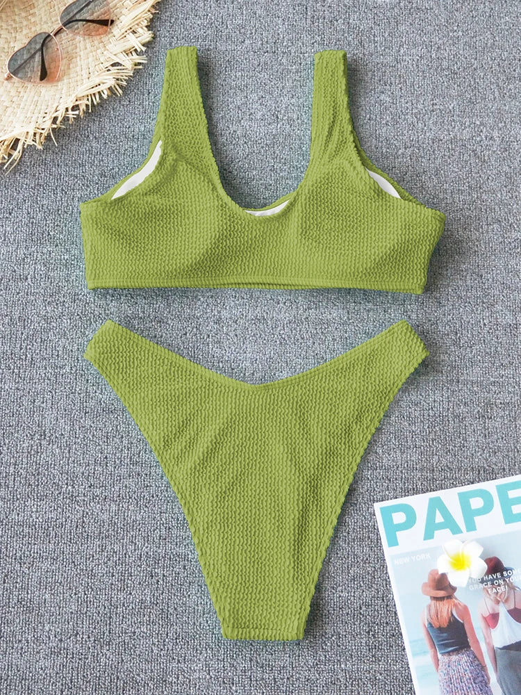 Sexy Bikini 2025 Swimsuit Women Swimwear Push Up Bikini Set Thong Brazilian Bathing Suit Beach Wear Biquini Bather Female