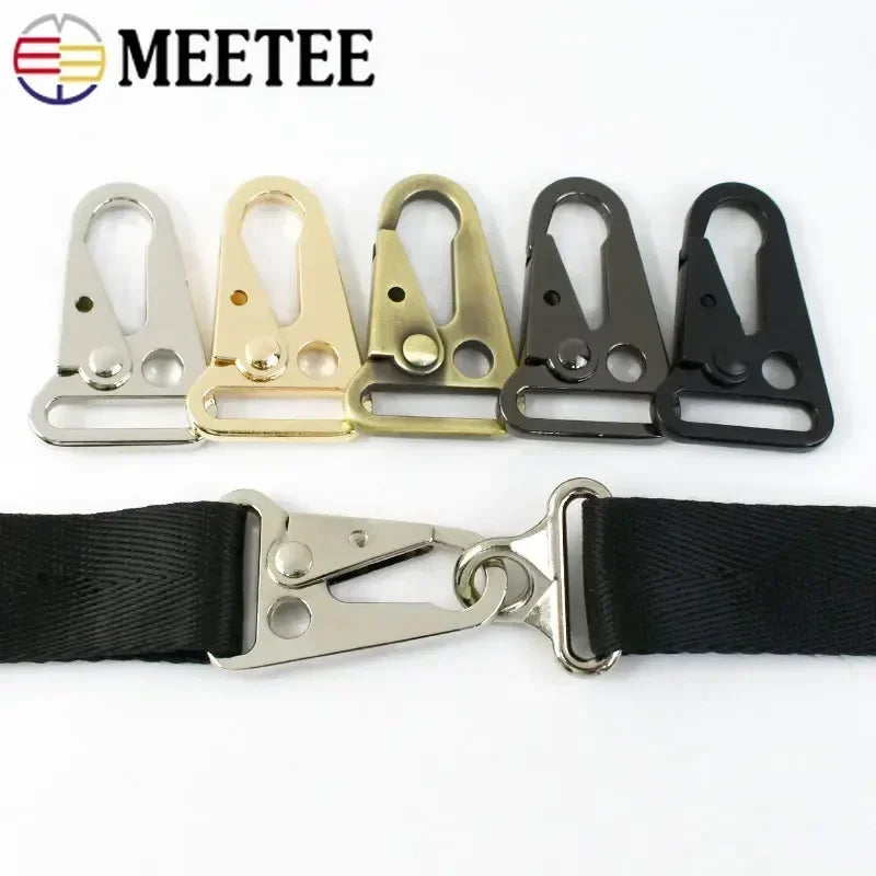 2/4/10Pcs Meetee 25/32/38mm Metal Buckles Bag Strap Snap Trigger Hook Dog Collar Clasp Carabiner Buckle DIY Hardware Accessories