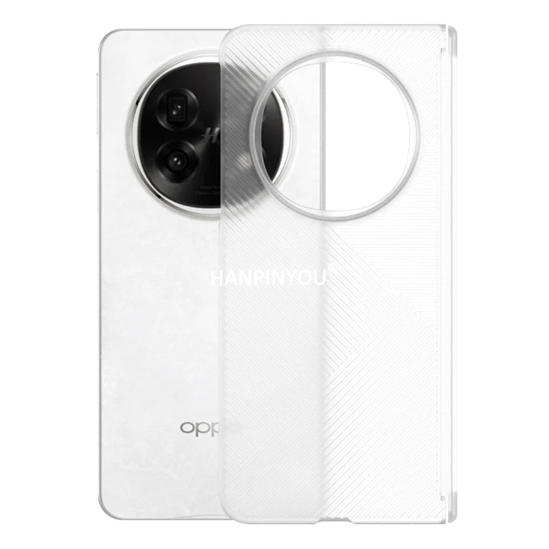 Lightweight Ultrathin Hard Phone Case For OPPO Find N5 Matte Geometric frosted stripe Cover Simple Stylish Anti-Fingerprints