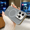 Magnetic For Magsafe Cooling Breathable Shell Case For iPhone 16 15 14 13 12 Pro Max Plus Shockproof Heat Dissipation Cover Case
