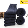 5 Pairs Thicken Warm Socks Men Autumn Winter Harajuku Socks Towel Keep Warm Winter Crew Socks Christmas Gift Socks For Man