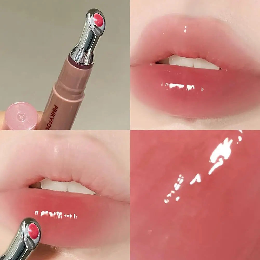 Lip Gloss Vitamin E Lip Serum, Hydrating & Plumping Tinted Lip Gloss, Moisturizing Lip Balm For Glossy Sheer, Smooth Lips