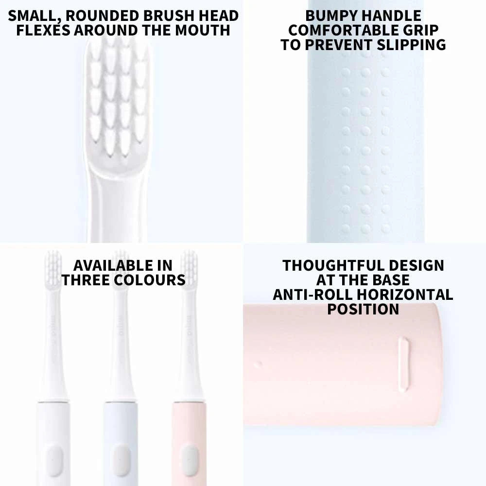 XIAOMI Mijia T100 Sonic Electric Toothbrush Mi Smart Waterproof Tooth Head Brush IPX7 Rechargeable USB for Teeth Brush Whitening