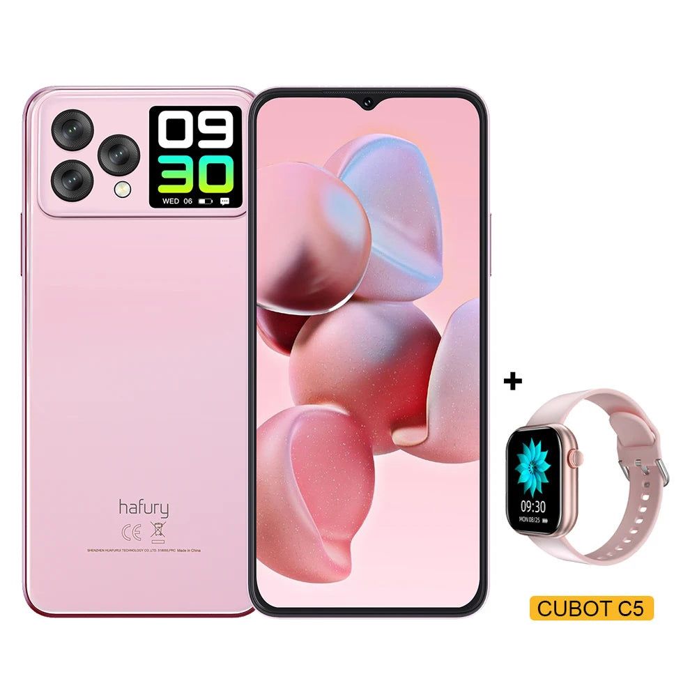 Cubot Hafury V1, Smartphone Android, 16GB RAM(8GB+8GB), 256GB ROM, Dual Screen, 64MP Camera, NFC, Global Version, Dual 4G Phone