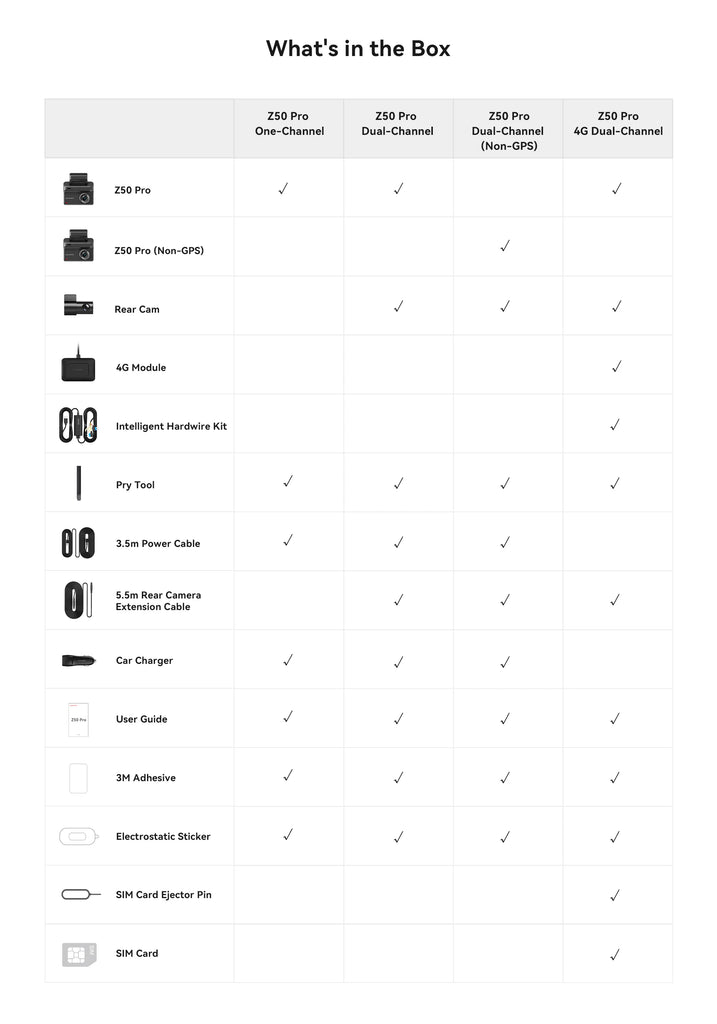 2025 New DDPAI Dash Cam Z50 Pro 4K Car DVR Night Vision 5GHz Wi-Fi GPS ADAS 24h Parking mode Support Front and Rear Camera