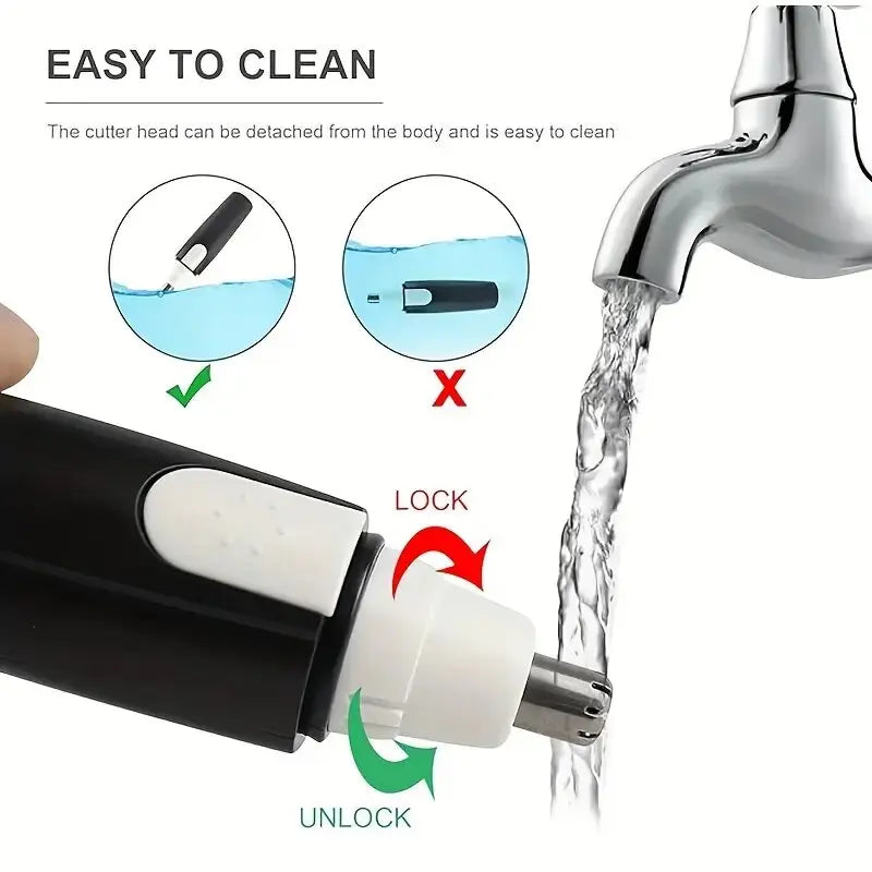 Electric Nose Hair Trimmer Implement Shaver Clipper Men Women Ear Neck Eyebrow Trimmer Shaver Man Clean Trimer Razor Remover Kit