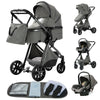 Luxury Baby Stroller 3 in 1 Newest Easy Folding Multifunctional Stroller Travel Portable Baby Carriage Safety Seat EU Standard