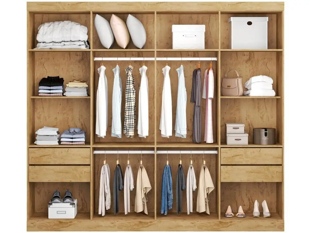 Wardrobe Couple 8 Doors 4 Drawers