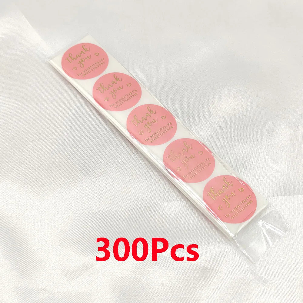 2.5cm 50/500pcs Thank You Round Sticker Scrapbook Letter Handmade Stickers Seal Labels Stickers Wedding Gift Flower Decoration