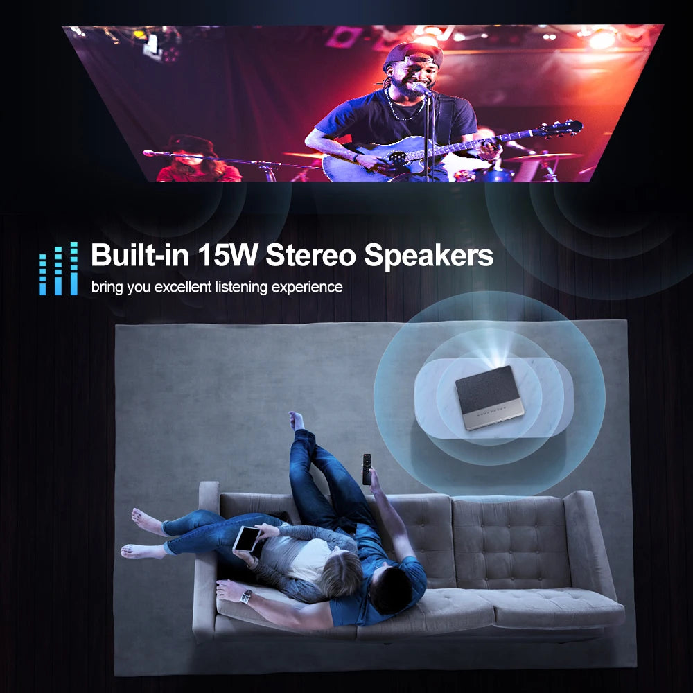 ThundeaL Full HD 1080P Projector TD98W for 2K 4K Video Audio WiFi Android Home Theater TD98 Cinema Beam Projector PK DLP Beamer