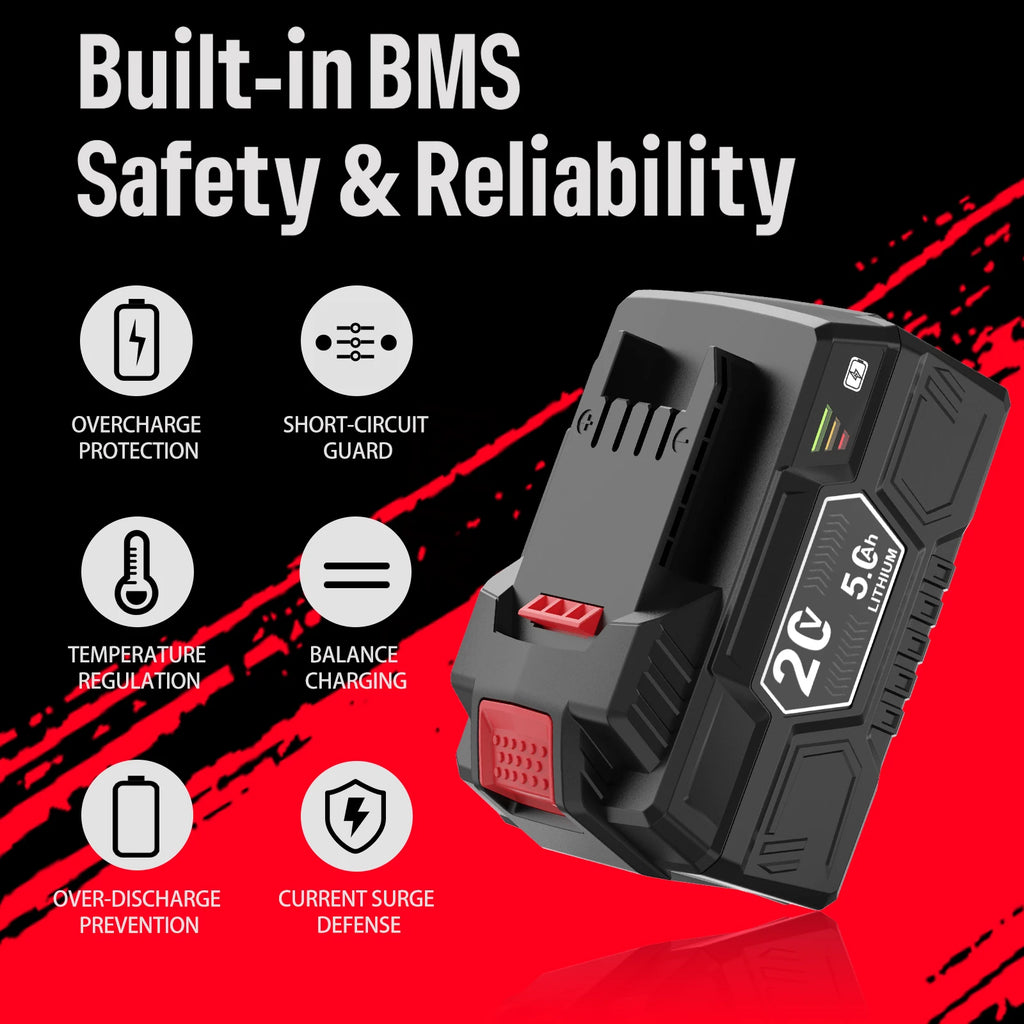 Dreamdash 20V 5Ah Performance Replacement Li-Ion Battery For Parkside 20V Team Cordless Tools for PAP 20 B3 PAP 20 A3PAPS 208 A1