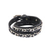 Punk Hip Hop Rock PU Leather Bracelet Unisex Trendy Chain Skull Pentagram Rivet Bracelet Party Jewelry Accessories