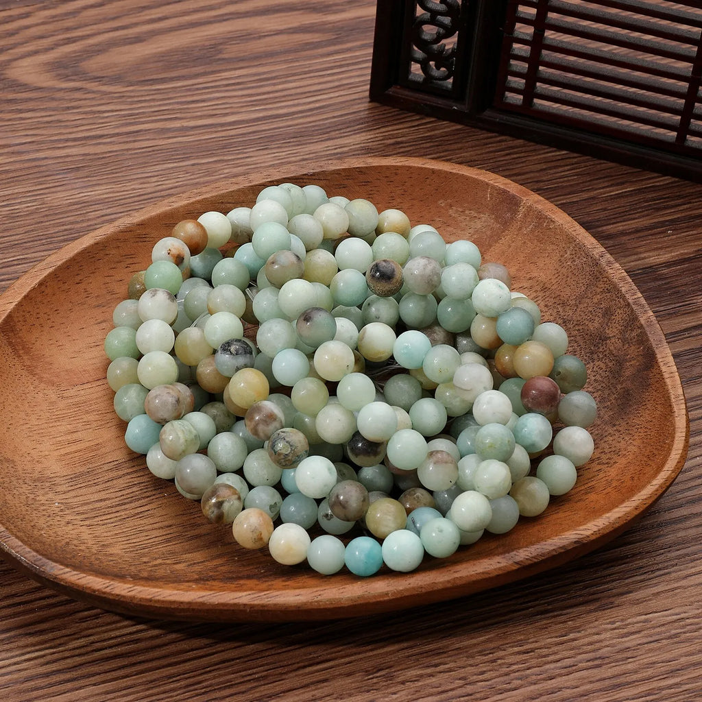 1 Strand 6mm Natural Stone Tourmaline Rose Quartz Aquamarine Amazonite Loose Bead for Jewelry Making DIY Bracelet
